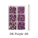 12 grid set mixed size half face pearl nail art rhinestone 6 grid set applied to clothing shoes hats nail decoration