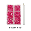 12 grid set mixed size half face pearl nail art rhinestone 6 grid set applied to clothing shoes hats nail decoration