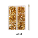 12 grid set mixed size half face pearl nail art rhinestone 6 grid set applied to clothing shoes hats nail decoration