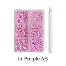 12 grid set mixed size half face pearl nail art rhinestone 6 grid set applied to clothing shoes hats nail decoration