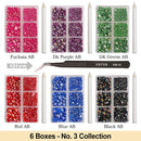 12 grid set mixed size half face pearl nail art rhinestone 6 grid set applied to clothing shoes hats nail decoration
