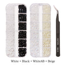 12 grid set mixed size half face pearl nail art rhinestone 6 grid set applied to clothing shoes hats nail decoration