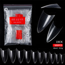 100/500PCS PRO White Clear V Straight Round End Full/Half Acrylic Ballet Coffin French False Nail Tips Fake Toenail Tip Manicure