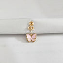 1Pc Goth Butterfly Copper Wire Spiral Fake Piercing Nose Ring Punk Gold Color Clip Nose Ring Ear Clip Cuff Body Jewelry