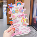 14Pcs Children Girls Hairpins Set Cute Fruit Rainbow Flower Kids Headwear Baby Girl Hair Accessories for Toddler Girl Hair Clip