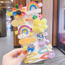 14Pcs Children Girls Hairpins Set Cute Fruit Rainbow Flower Kids Headwear Baby Girl Hair Accessories for Toddler Girl Hair Clip