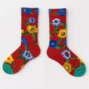 Hot Sale Colorful Cartoon Creative Fashion Vine Graffiti Novelty Men Women Socks Winter Warm Comfortable Cotton Socks Dropship
