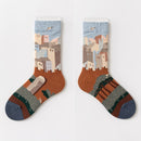 Hot Sale Colorful Cartoon Creative Fashion Vine Graffiti Novelty Men Women Socks Winter Warm Comfortable Cotton Socks Dropship