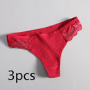 3Pcs/Lot Women's Cotton G-String Thong Panties String Underwear Women Briefs Sexy Lingerie Pants Intimate Ladies
