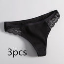 3Pcs/Lot Women's Cotton G-String Thong Panties String Underwear Women Briefs Sexy Lingerie Pants Intimate Ladies