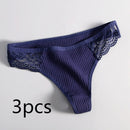 3Pcs/Lot Women's Cotton G-String Thong Panties String Underwear Women Briefs Sexy Lingerie Pants Intimate Ladies