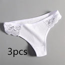3Pcs/Lot Women's Cotton G-String Thong Panties String Underwear Women Briefs Sexy Lingerie Pants Intimate Ladies