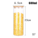 Mason Candy Jar For Spices Glass bamboo Cover Container Glass Jars With Lids Cookie Jar Kitchen Jars And Lids Wholesale