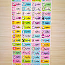 100Pcs Personal Name Stickers Waterproof Cute Custom children stickers For Daycare Scrapbook School Scrapbooking stickers