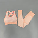 Seamless Women Yoga Set Gym Clothing LongSleeve Crop Top High Waist Leggings Workout Sportswear Fitness Sport Suit Yoga Clothing