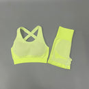 Seamless Women Yoga Set Gym Clothing LongSleeve Crop Top High Waist Leggings Workout Sportswear Fitness Sport Suit Yoga Clothing