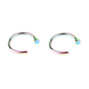 2pcs U Shaped Fake Nose Ring Hoop Septum Rings Stainless Steel Nose Piercing Fake Piercing Oreja Pircing Jewelry