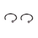 2pcs U Shaped Fake Nose Ring Hoop Septum Rings Stainless Steel Nose Piercing Fake Piercing Oreja Pircing Jewelry