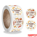 100-500pcs Thank You Round Sticker Scrapbook Envelope Seal Sticker Gift Flower Decoration Stationery Label Sticker