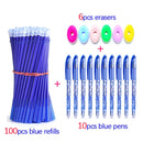 100+16pc Erasable Pen Set 0.5mm Washable Handle Magic Gel Pens Refills Rods for School Office Writing Supplies Kawaii Stationery