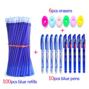 100+16pc Erasable Pen Set 0.5mm Washable Handle Magic Gel Pens Refills Rods for School Office Writing Supplies Kawaii Stationery