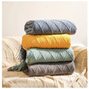 Inya Throw Blanket Textured Solid Soft Sofa Couch Cover Decorative Knitted Blanket Weighted Knit Blanket