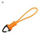 1PC 19 Styles Paracord Keychain Military Braided Nylon Lanyard With Metal Triangle Buckle High Strength Parachute Cord Carabiner