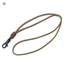 1PC 19 Styles Paracord Keychain Military Braided Nylon Lanyard With Metal Triangle Buckle High Strength Parachute Cord Carabiner