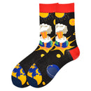 MYORED 1 pair men socks cotton funny crew socks cartoon animal fruit dog women socks novelty gift socks for spring autumn winter