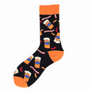 MYORED 1 pair men socks cotton funny crew socks cartoon animal fruit dog women socks novelty gift socks for spring autumn winter