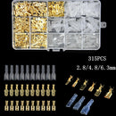 315Pcs Insulated Male Female Wire Connector 2.8/4.8/6.3mm Electrical Wire Crimp Terminals Spade Connectors Assorted Kit