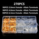 315Pcs Insulated Male Female Wire Connector 2.8/4.8/6.3mm Electrical Wire Crimp Terminals Spade Connectors Assorted Kit