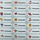 90Pcs Name Sticker Customize Stickers Waterproof Personalized Labels Children School Stationery variety patterns animal boy tag
