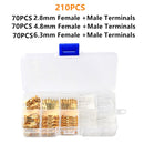 270PCS Insulated Male Female Wire Connector 2.8/4.8/6.3mm Electrical Wire Crimp Terminals Spade Connectors Assorted Kit
