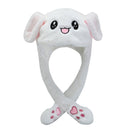 2021 New Rabbit Women's Hat Beanie Plush Can Moving Bunny Ears Hat with Shine Earflaps Movable Ears Casual Animal Cap Beanies