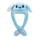 2021 New Rabbit Women's Hat Beanie Plush Can Moving Bunny Ears Hat with Shine Earflaps Movable Ears Casual Animal Cap Beanies