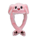 2021 New Rabbit Women's Hat Beanie Plush Can Moving Bunny Ears Hat with Shine Earflaps Movable Ears Casual Animal Cap Beanies