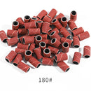 100Pcs/Pack Sanding Bands Electric Nail Drill Bit Accessories Nail UV Gel Polish Removal 80# 120# 180# Sand Circle Manicure Tool