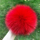 100% natural fox fur pompom raccoon fur pom pom for hat beanies DIY Fur Pompon For Caps Bags Scarf Accessories