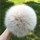 100% natural fox fur pompom raccoon fur pom pom for hat beanies DIY Fur Pompon For Caps Bags Scarf Accessories