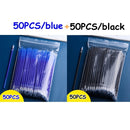 100Pcs/Set Erasable Gel Pen 0.5mm Erasable Pen Refill Rod Blue Black Ink Washable Handle For School Stationery Office Writing