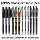 100Pcs/Set Erasable Gel Pen 0.5mm Erasable Pen Refill Rod Blue Black Ink Washable Handle For School Stationery Office Writing