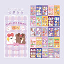 Cute Cartoon Animals Coil Sticker Book Creative Hand Account Decoration Collage DIY Material Stickers Scrapbooking