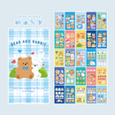 Cute Cartoon Animals Coil Sticker Book Creative Hand Account Decoration Collage DIY Material Stickers Scrapbooking