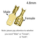100Pcs 2.8mm 4.8mm 6.3mm Plug Spring Female Male Spade Cold Crimp Terminals Connector Car Speaker Electrical Wire Connectors Set