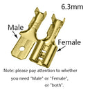 100Pcs 2.8mm 4.8mm 6.3mm Plug Spring Female Male Spade Cold Crimp Terminals Connector Car Speaker Electrical Wire Connectors Set