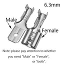 100Pcs 2.8mm 4.8mm 6.3mm Plug Spring Female Male Spade Cold Crimp Terminals Connector Car Speaker Electrical Wire Connectors Set