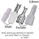 100Pcs 2.8mm 4.8mm 6.3mm Plug Spring Female Male Spade Cold Crimp Terminals Connector Car Speaker Electrical Wire Connectors Set