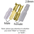 100Pcs 2.8mm 4.8mm 6.3mm Plug Spring Female Male Spade Cold Crimp Terminals Connector Car Speaker Electrical Wire Connectors Set