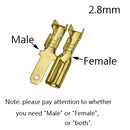 100Pcs 2.8mm 4.8mm 6.3mm Plug Spring Female Male Spade Cold Crimp Terminals Connector Car Speaker Electrical Wire Connectors Set